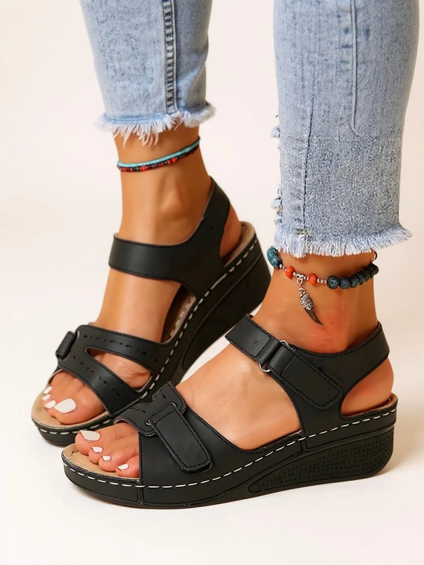 Maren | Women's Cushioned Adjustable Wedge Sandals - Image 6