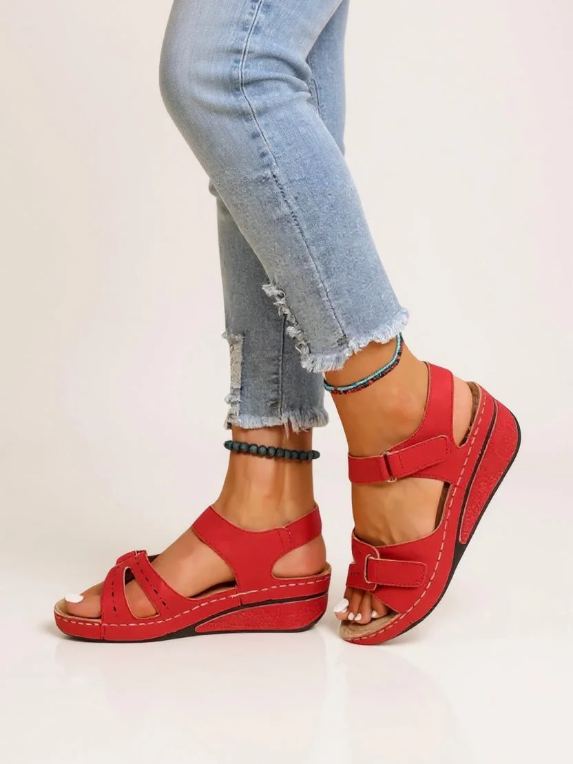 Maren | Women's Cushioned Adjustable Wedge Sandals - Image 7
