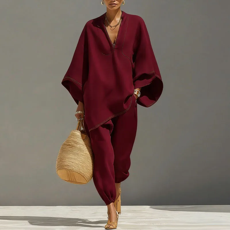 Marlowe | Women's Batwing Sleeve Two Piece Set - Image 7