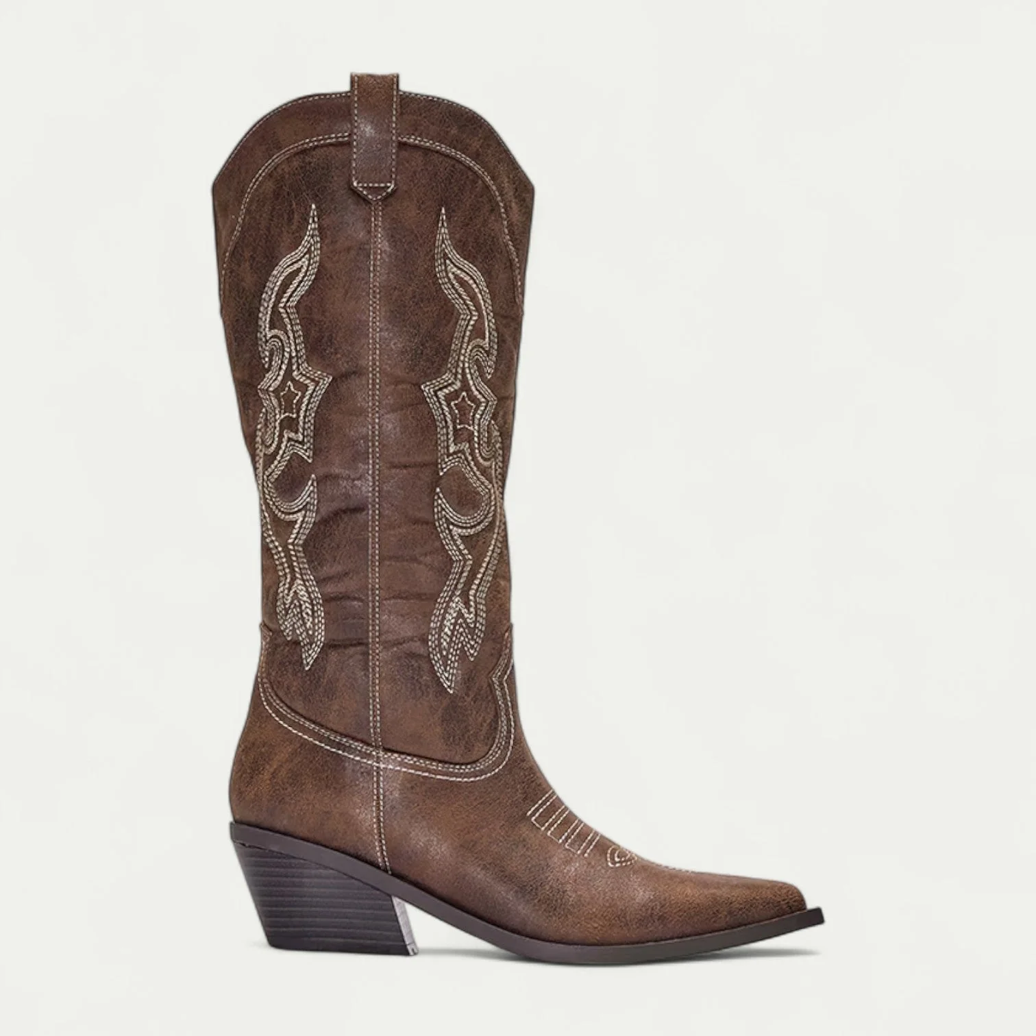 Mella™ | Western Calf High Pointed Toe Boots for Women - Image 3