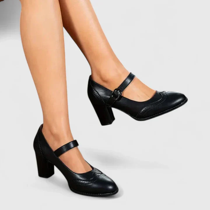 Meredith | Women's Mary Jane Block Heel Shoes - Image 3