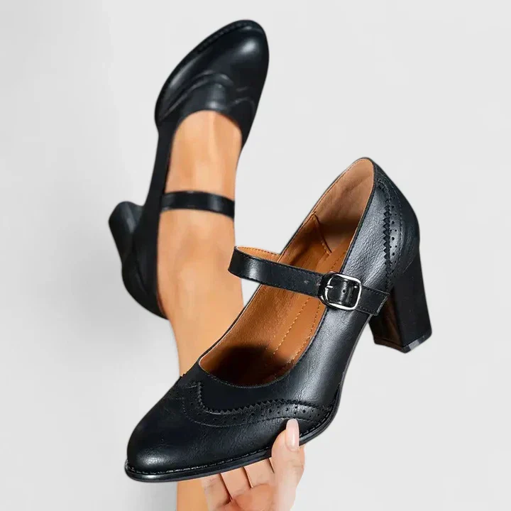 Meredith | Women's Mary Jane Block Heel Shoes - Image 4