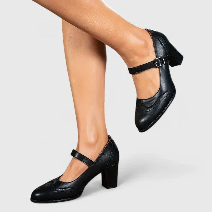 Meredith | Women's Mary Jane Block Heel Shoes - Image 5