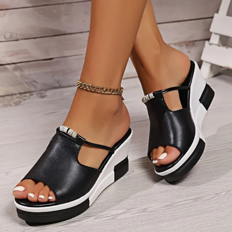 Minerva | Women's Platform T-Bar Sandals - Image 3