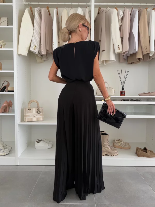Mirabelle | Women's Sleeveless Top Wide Leg Pants Set - Image 5