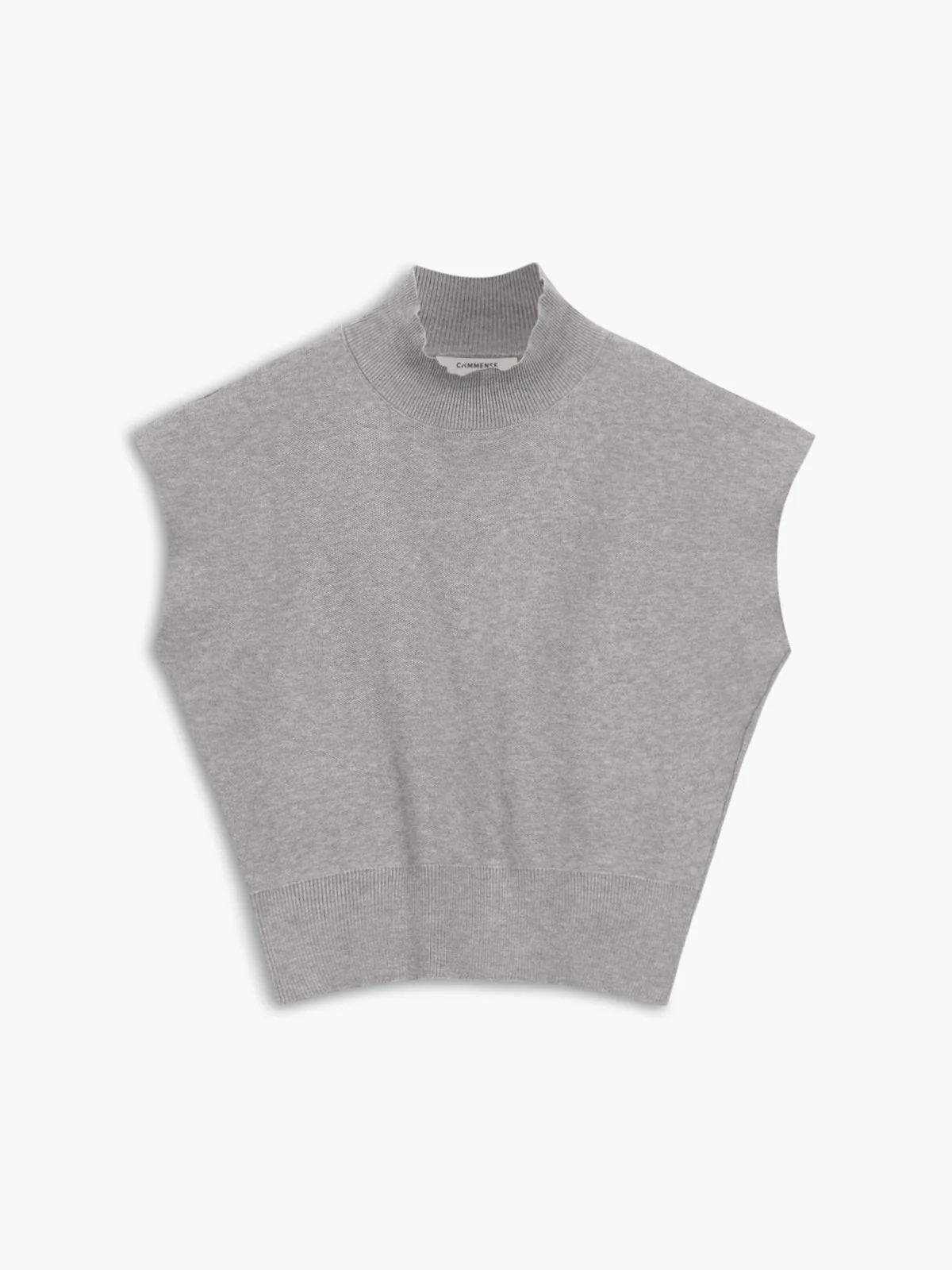 Noira | Women's Mock Neck Sleeveless Top Padded Shoulder Vest - Image 5
