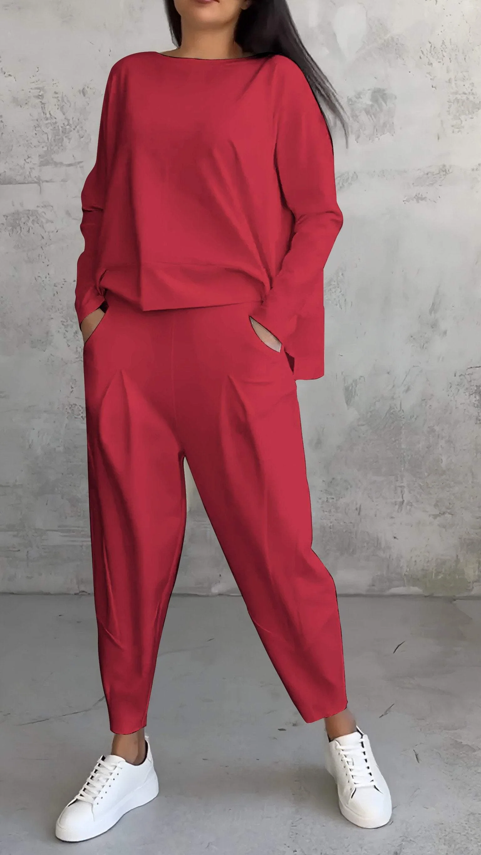 Nora | Women's 2 Piece Lounge Set Long Sleeve Top and Pants - Image 4