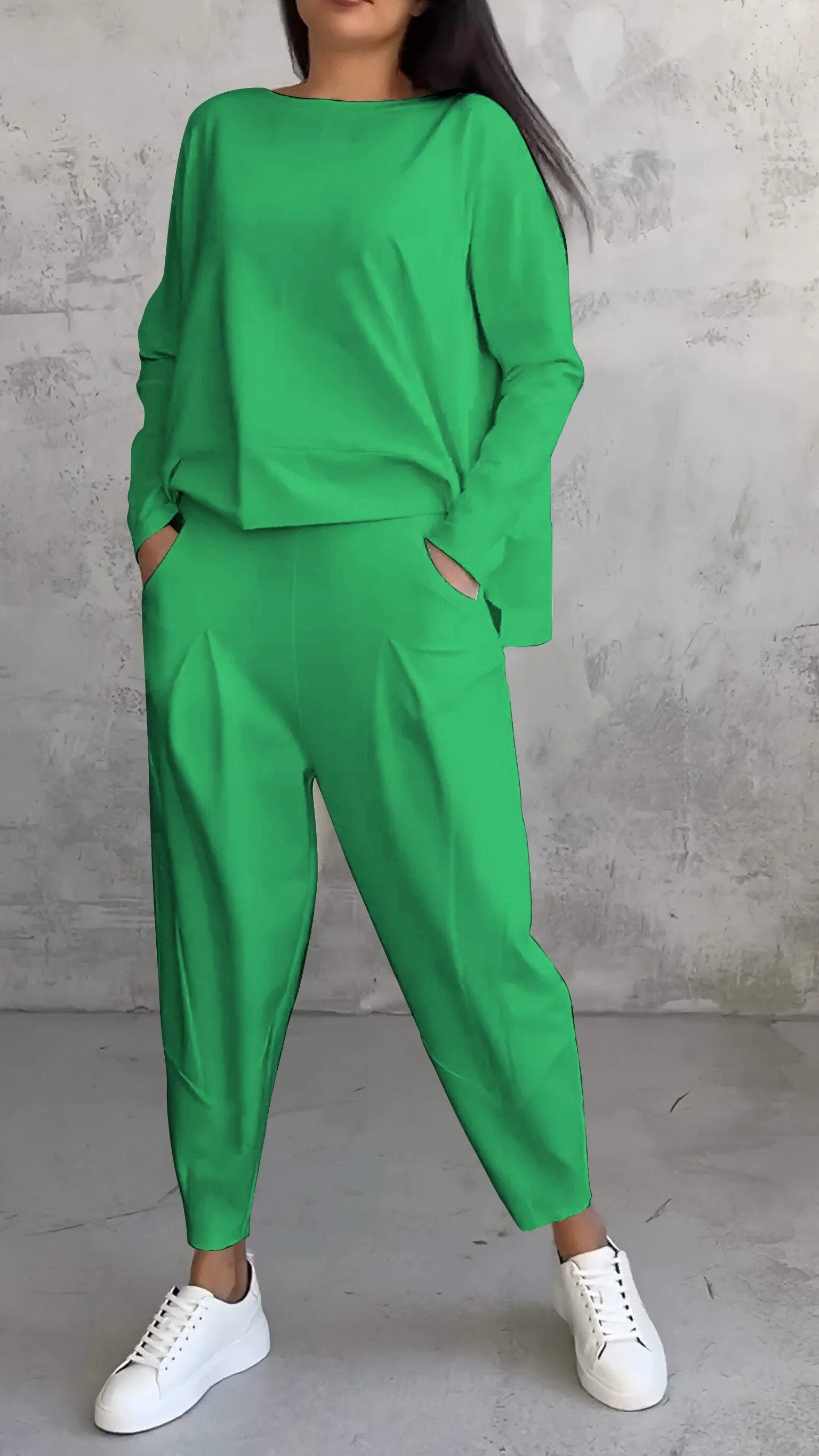 Nora | Women's 2 Piece Lounge Set Long Sleeve Top and Pants - Image 7