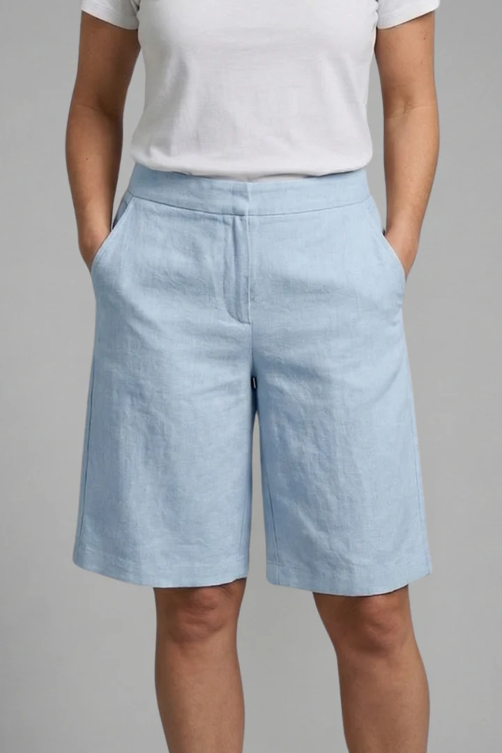 Octavia | Women's High Waisted Knee Length Shorts - Image 10