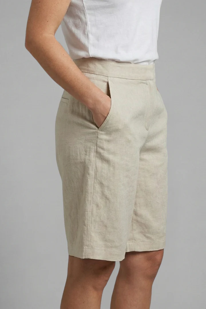 Octavia | Women's High Waisted Knee Length Shorts - Image 4