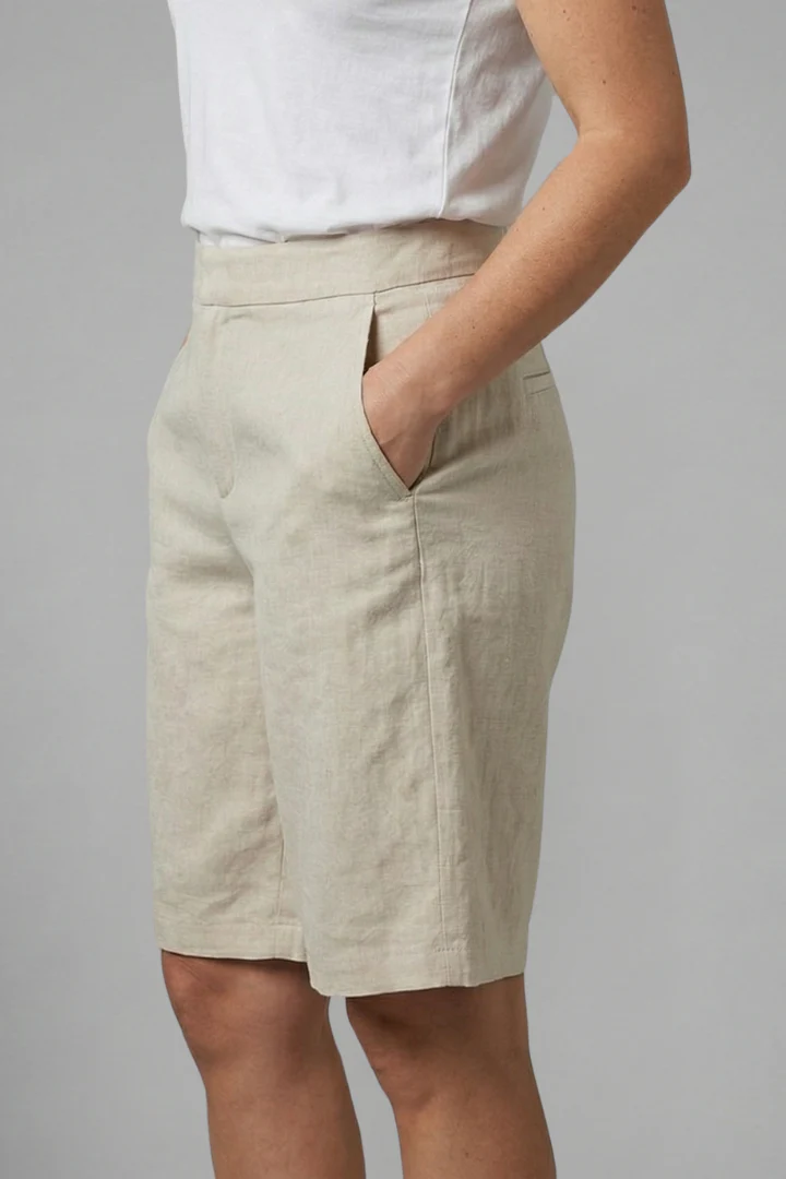 Octavia | Women's High Waisted Knee Length Shorts - Image 6