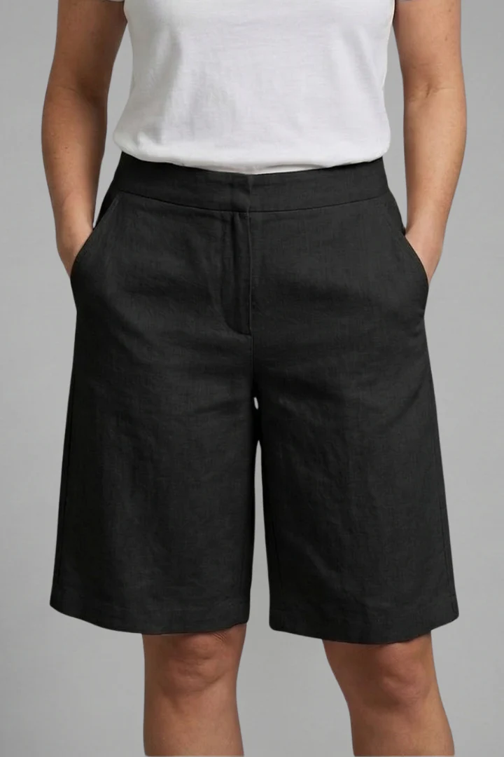Octavia | Women's High Waisted Knee Length Shorts - Image 9