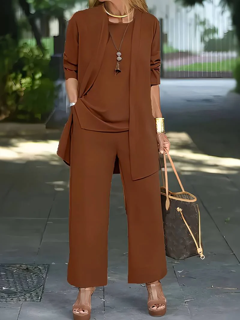 Ophira | Women's Round Neck Long Sleeve 3 Piece Set - Image 5