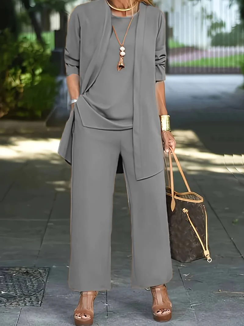 Ophira | Women's Round Neck Long Sleeve 3 Piece Set - Image 6