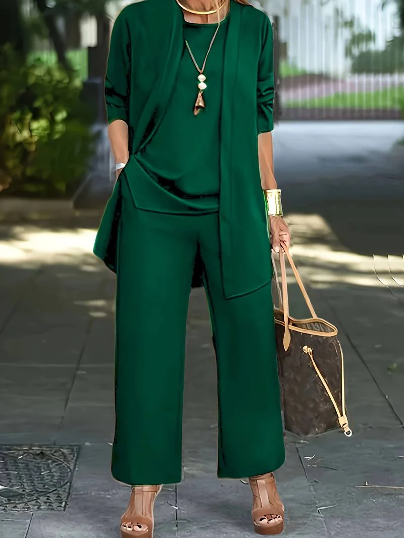 Ophira | Women's Round Neck Long Sleeve 3 Piece Set - Image 8