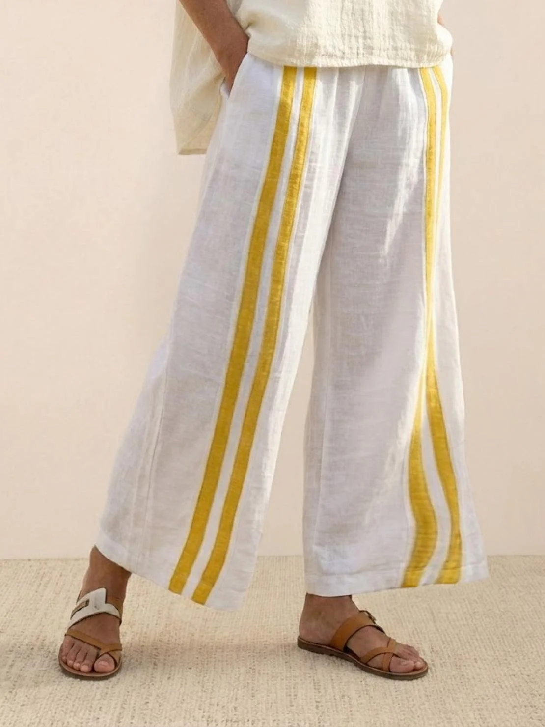 Paloma | Women's Casual Striped Wide-Leg Pants and Tee Two-Piece Set - Image 101