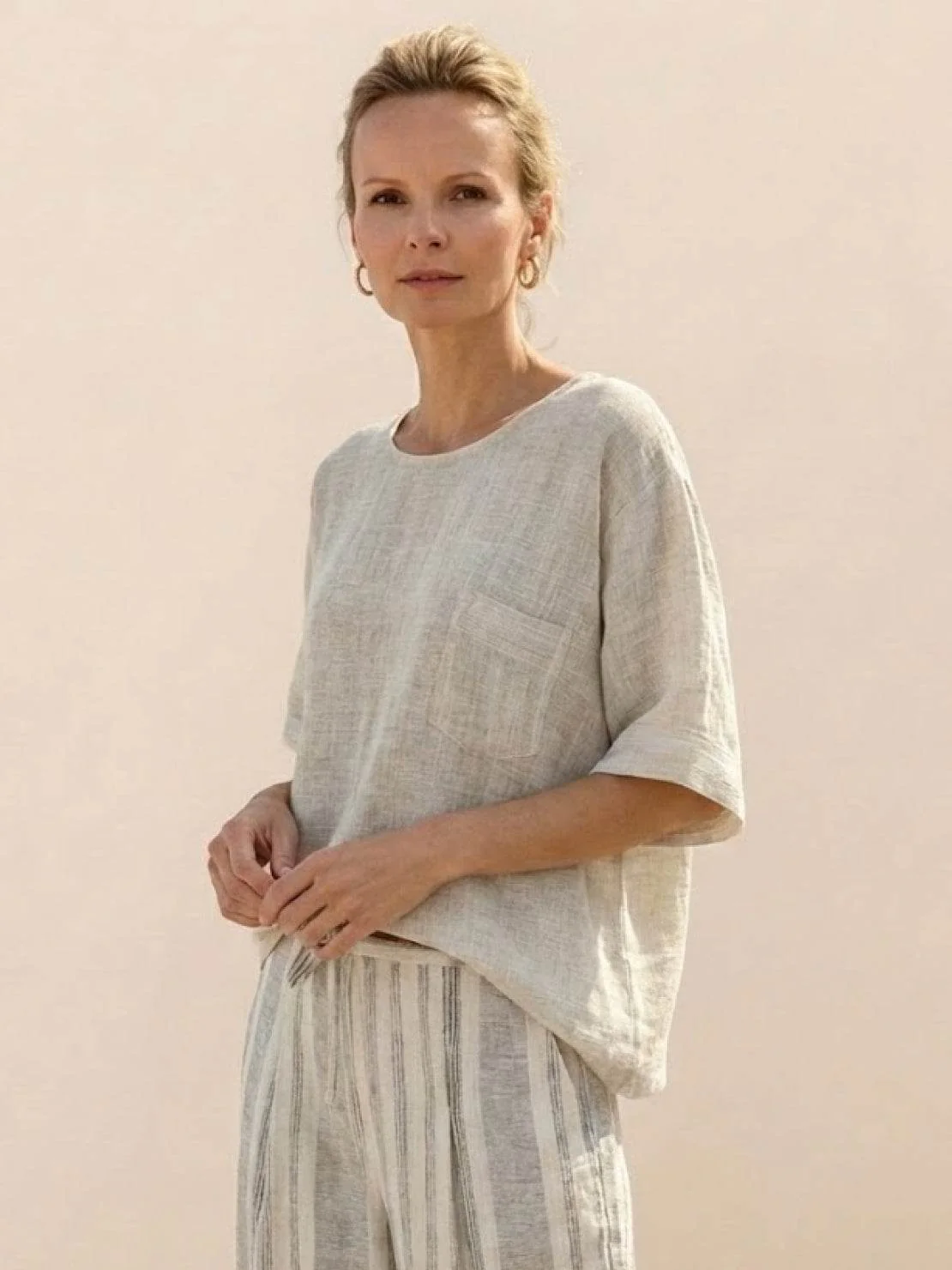 Paloma | Women's Casual Striped Wide-Leg Pants and Tee Two-Piece Set - Image 18
