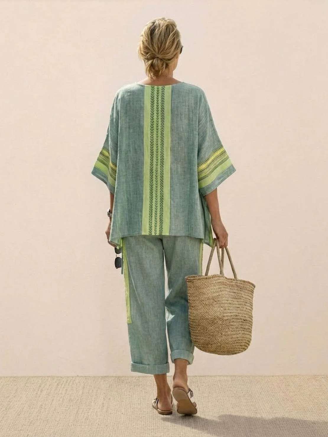 Paloma | Women's Casual Striped Wide-Leg Pants and Tee Two-Piece Set - Image 35