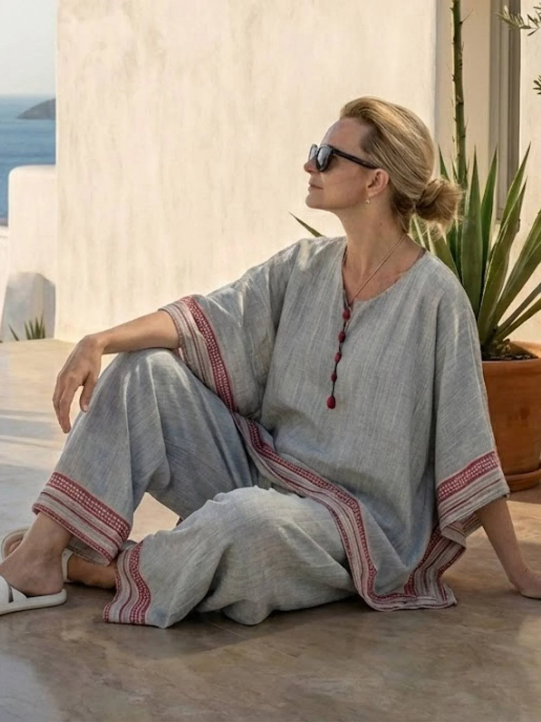 Paloma | Women's Casual Striped Wide-Leg Pants and Tee Two-Piece Set - Image 42