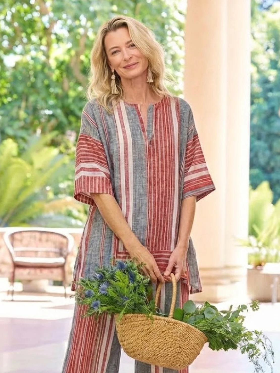 Paloma | Women's Casual Striped Wide-Leg Pants and Tee Two-Piece Set - Image 47