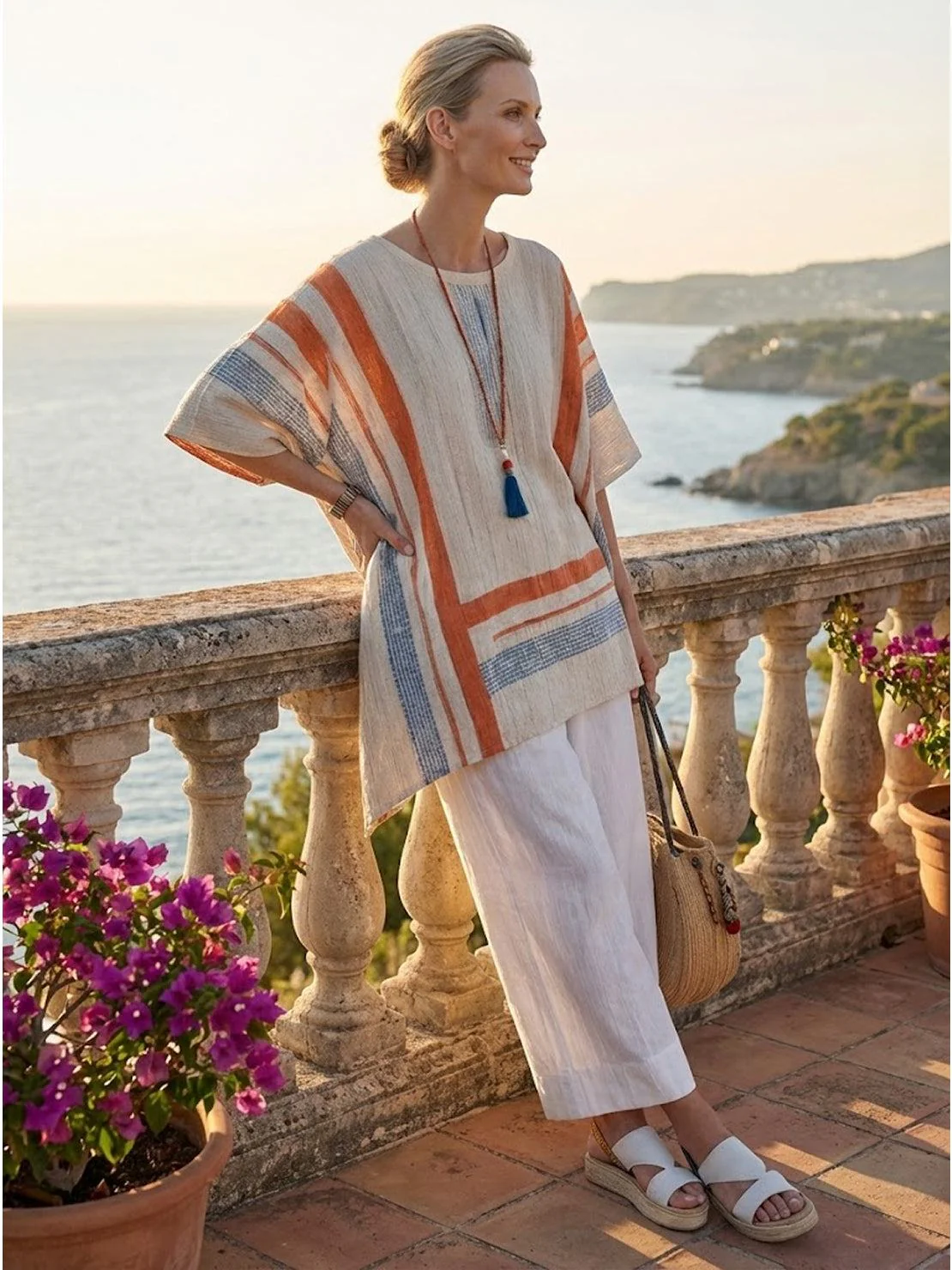 Paloma | Women's Casual Striped Wide-Leg Pants and Tee Two-Piece Set - Image 67