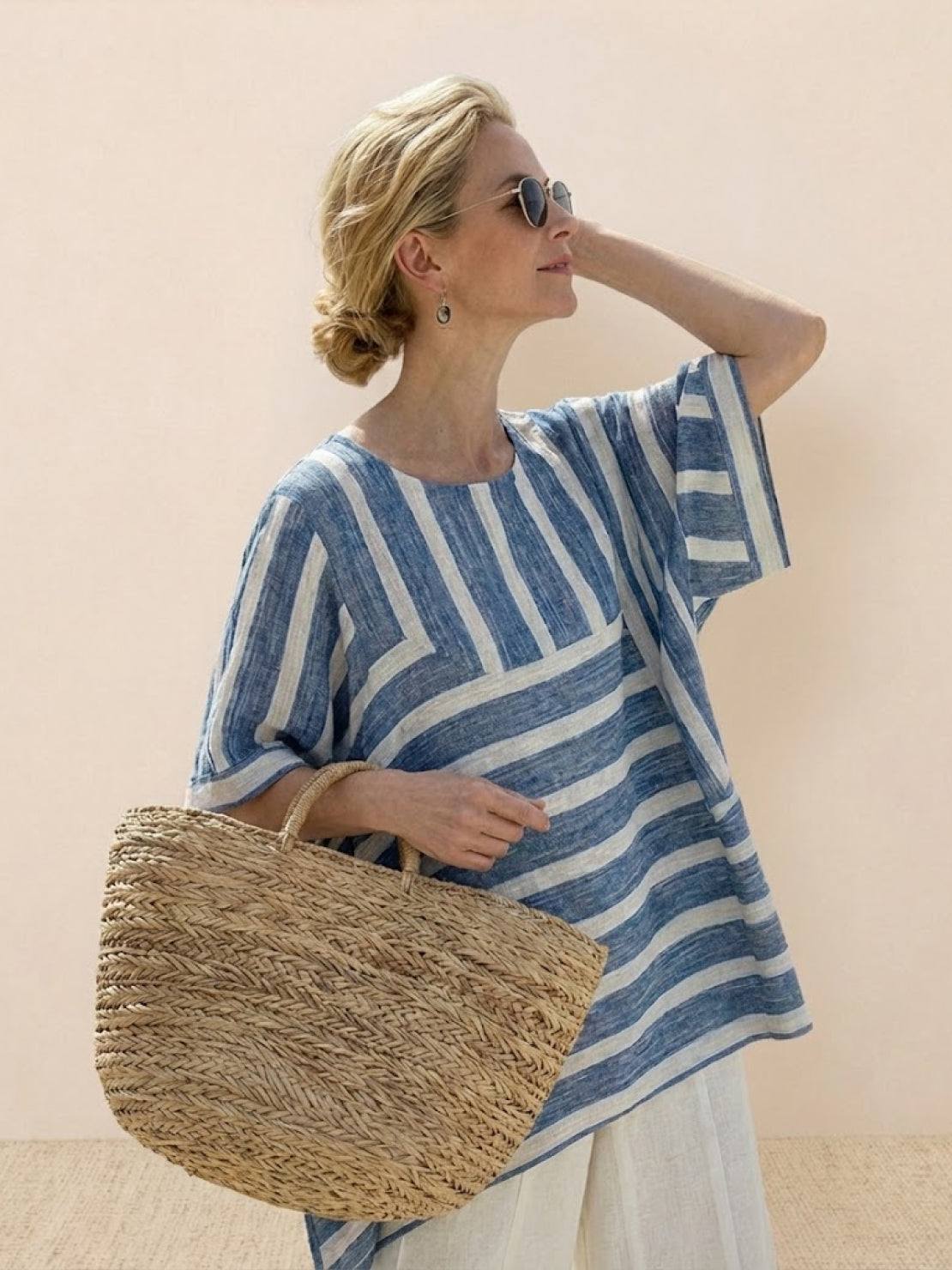 Paloma | Women's Casual Striped Wide-Leg Pants and Tee Two-Piece Set - Image 78