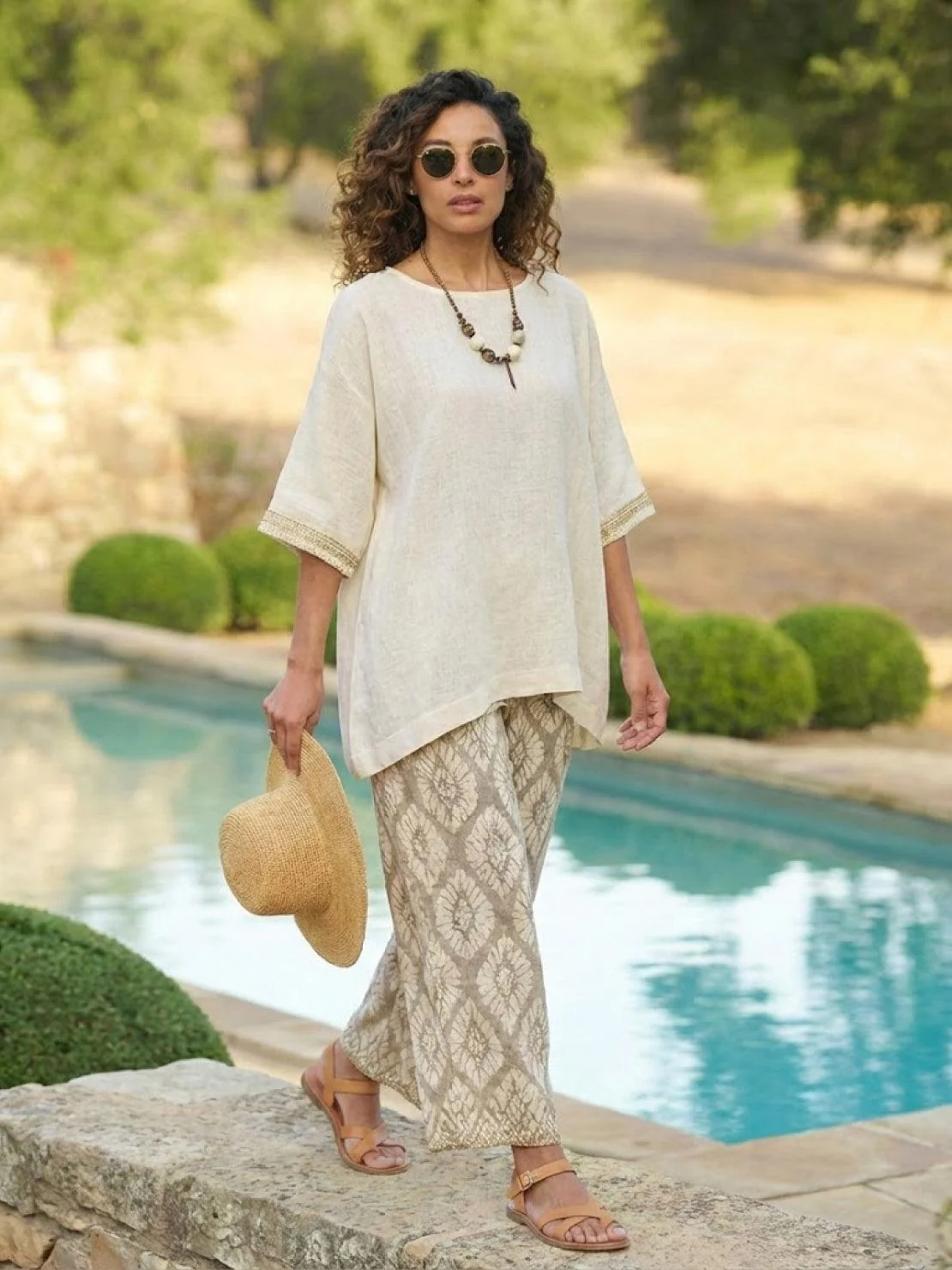 Paloma | Women's Casual Striped Wide-Leg Pants and Tee Two-Piece Set - Image 87