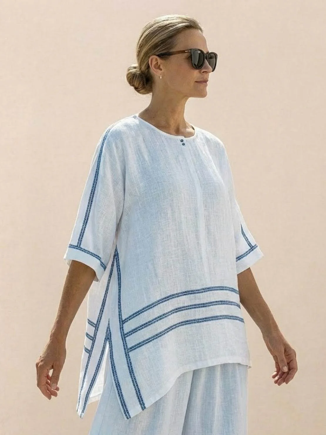 Paloma | Women's Casual Striped Wide-Leg Pants and Tee Two-Piece Set - Image 95