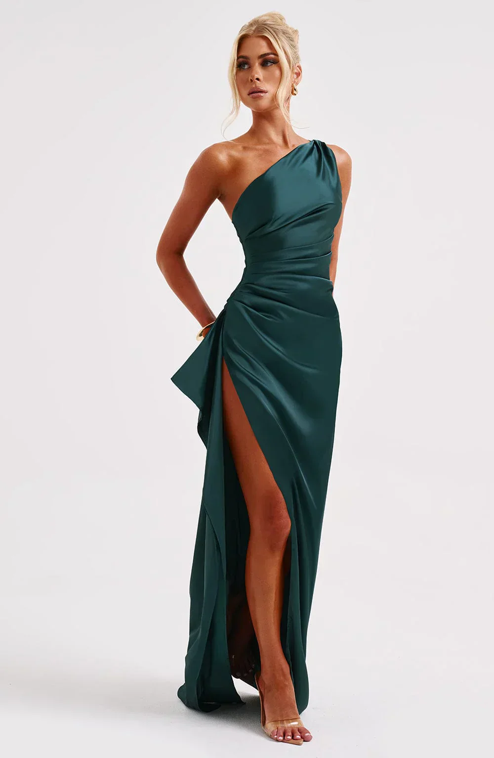 Pandora | Women's One Shoulder Evening Dress - Image 59