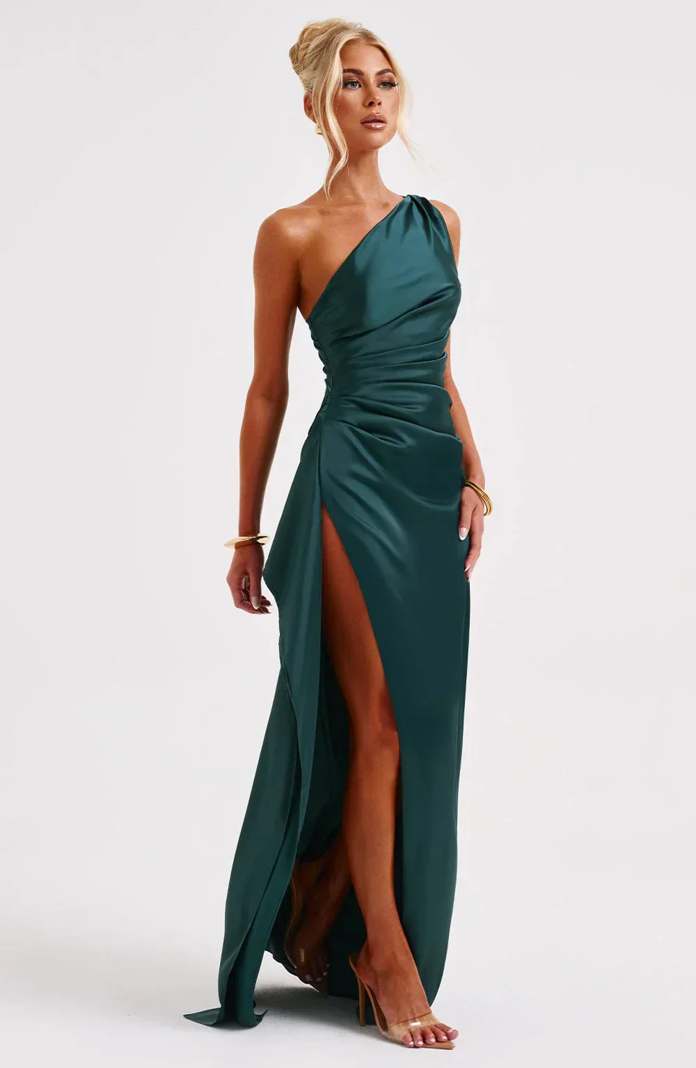 Pandora | Women's One Shoulder Evening Dress - Image 61