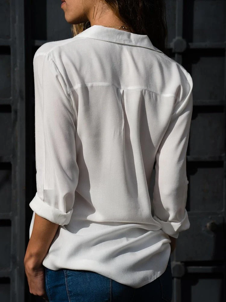 Penelope | Women's Button Down Long Sleeve Shirt - Image 5