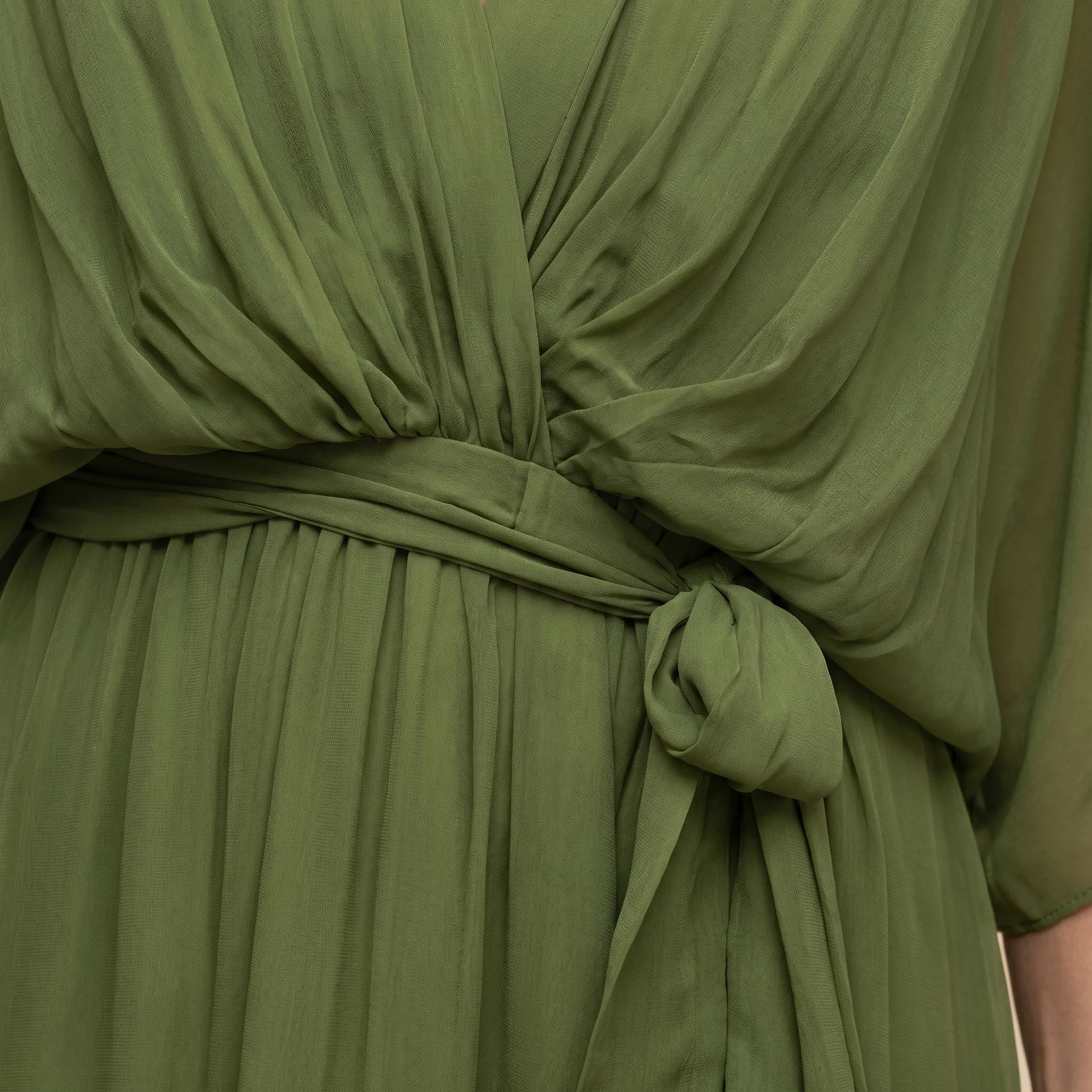 Penelope | Women's V-Neck Wrap Midi Dress - Image 4