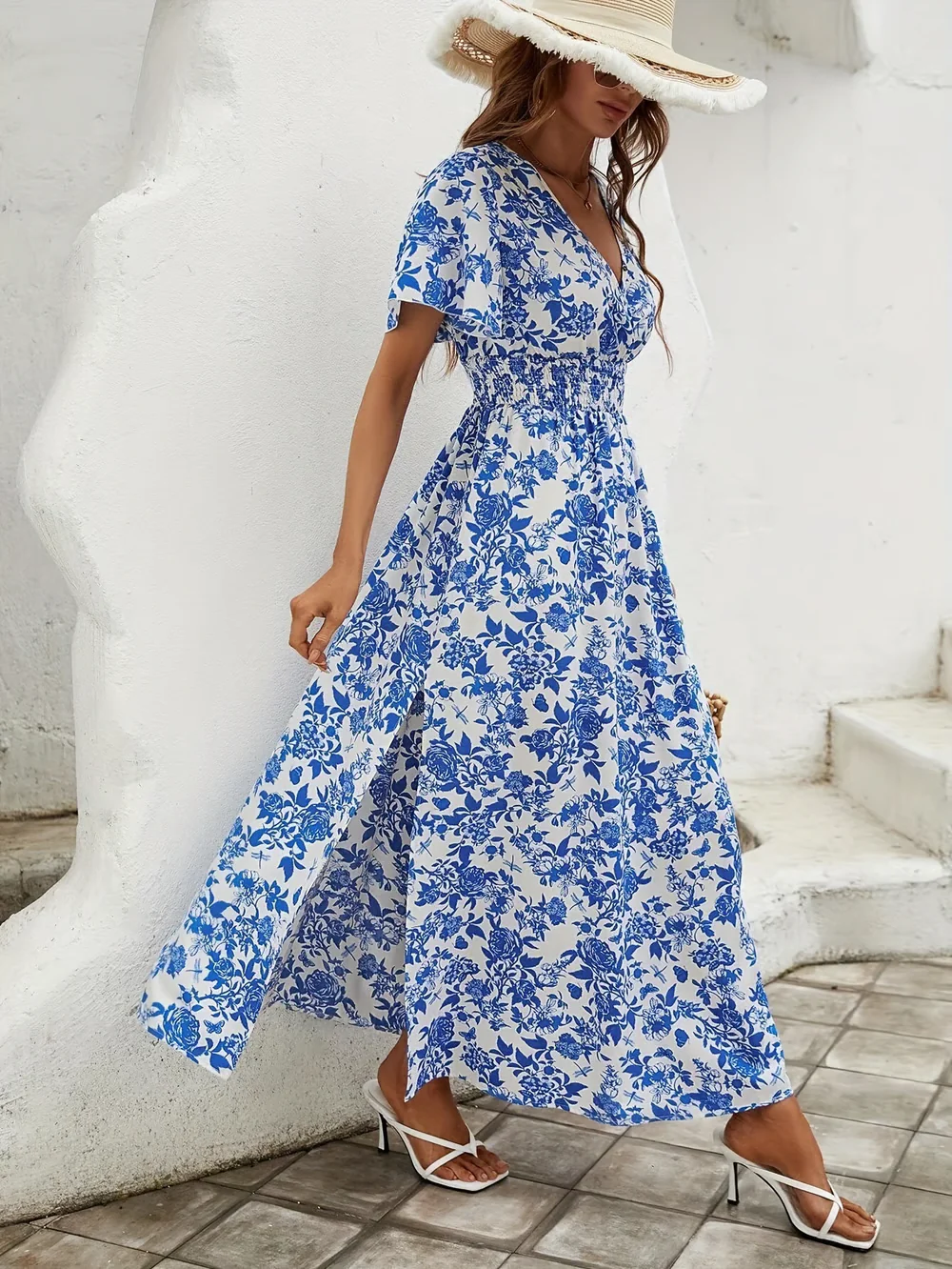Primrose | Women's V Neck Boho Flowy Dress Beach - Image 5