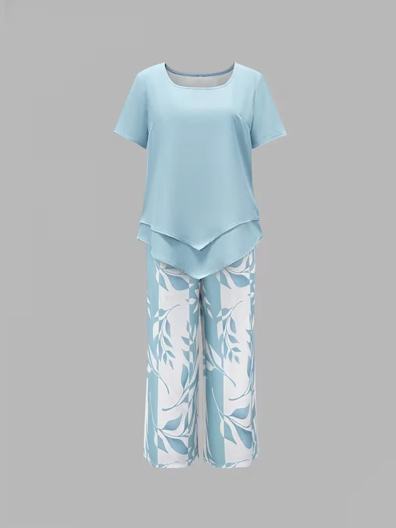 Primrose | Women's Leaf Print Two Piece Set - Image 7