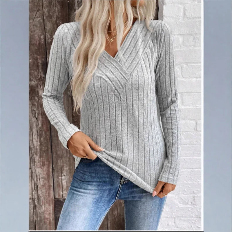 Quinn™ | Elegant Sunken Stripe Sweater - Image 3