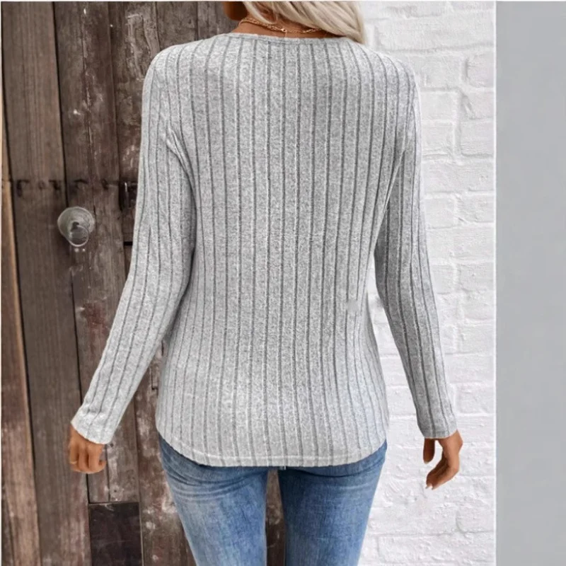 Quinn™ | Elegant Sunken Stripe Sweater - Image 5