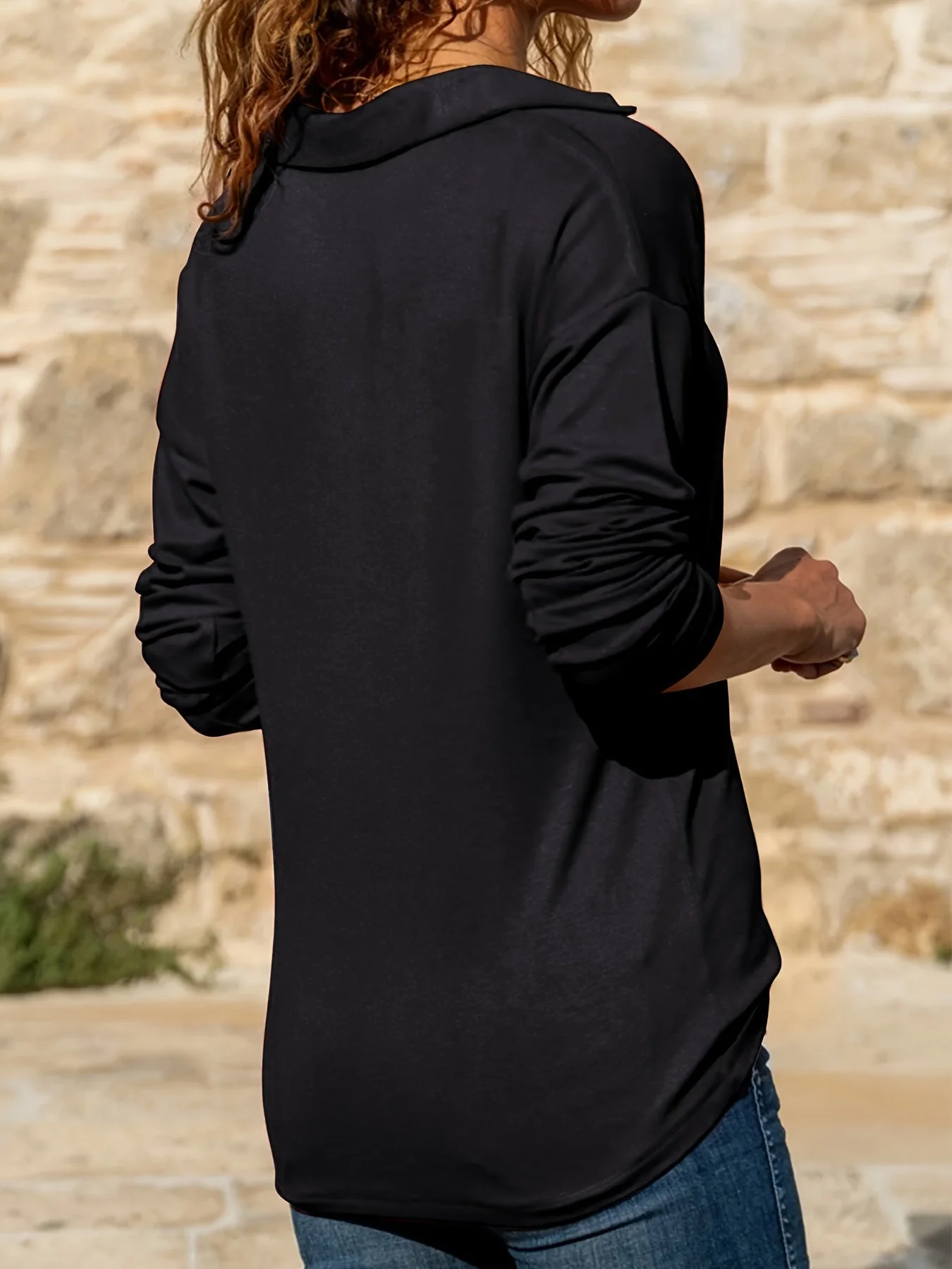 Quinn | Women's Half Zip Pullover Long Sleeve Casual Top - Image 10