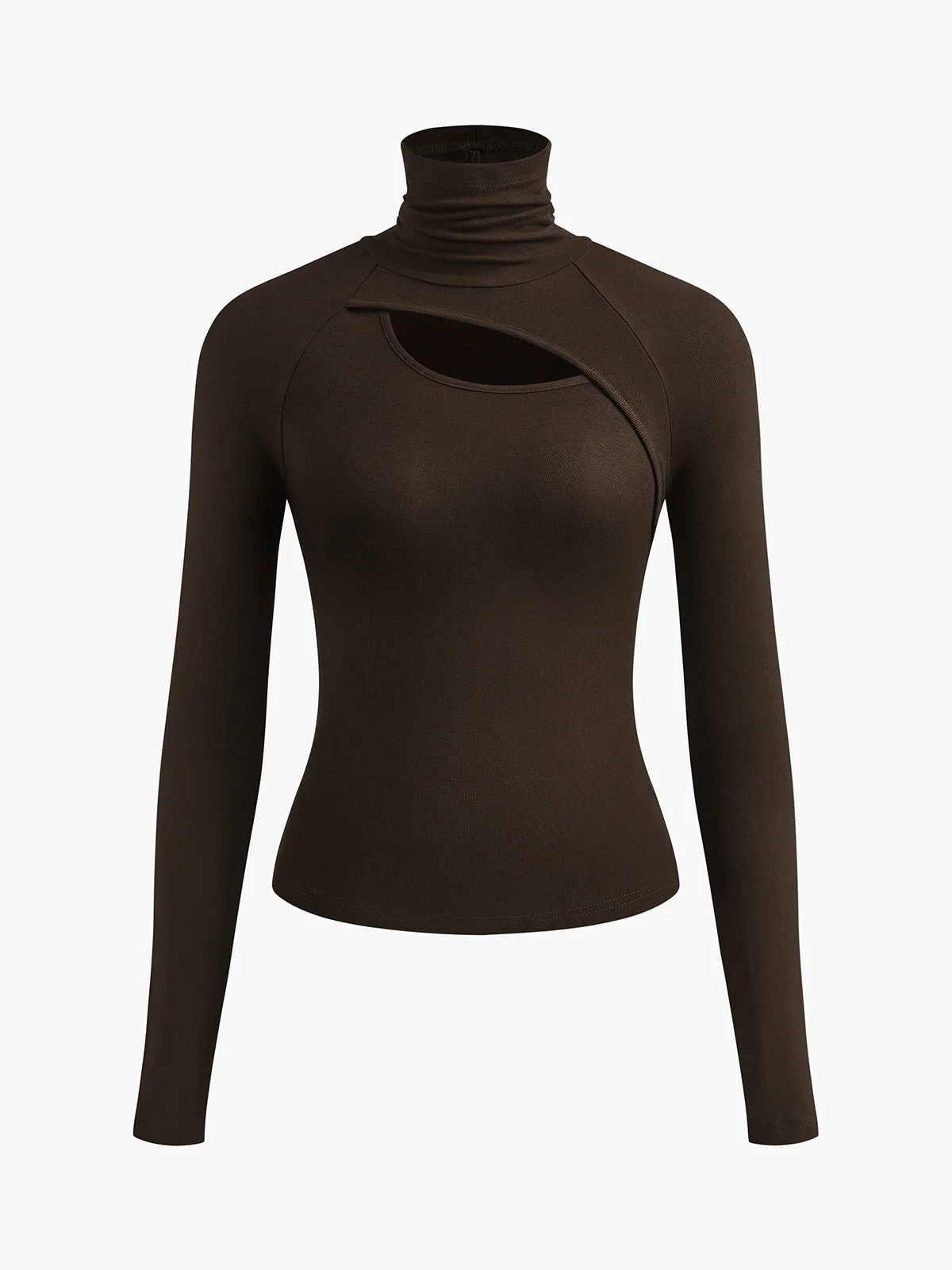 Ravena | Women's Turtleneck Cutout Top Long Sleeve Fitted Going Out Top - Image 4