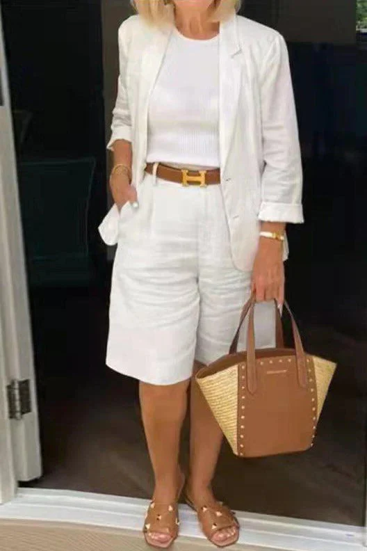 Reagan | Women's Blazer & Bermuda Shorts Two-Piece Suit Set - Image 4