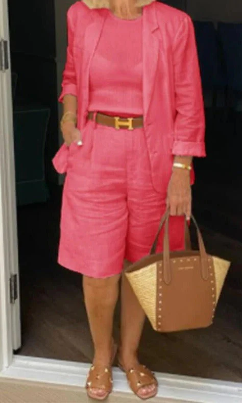 Reagan | Women's Blazer & Bermuda Shorts Two-Piece Suit Set - Image 5
