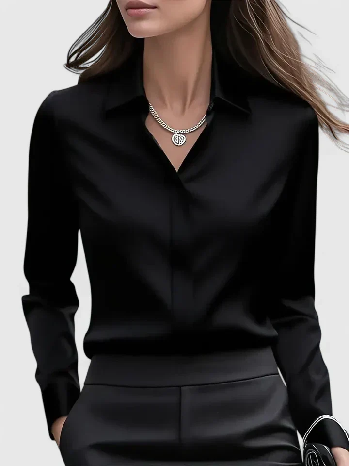 Reese | Women's Elegant Button Down Shirt with Concealed Placket - Image 3