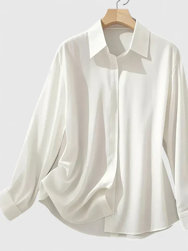 Reese | Women's Elegant Button Down Shirt with Concealed Placket - Image 5
