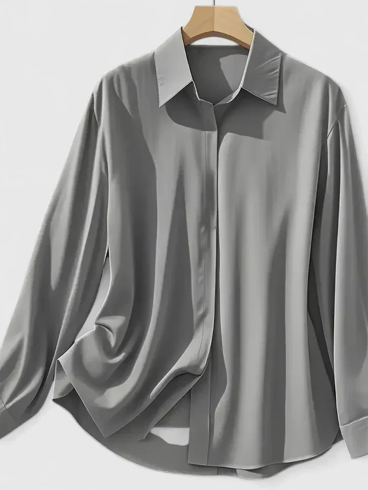 Reese | Women's Elegant Button Down Shirt with Concealed Placket - Image 6