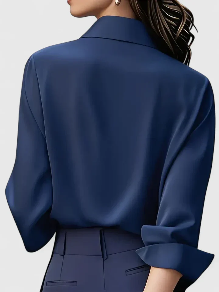 Reese | Women's Elegant Button Down Shirt with Concealed Placket - Image 9