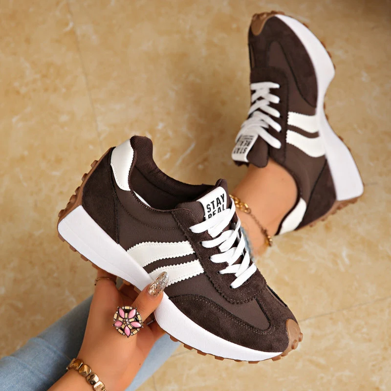 Reeve | Women's Retro Platform Sneakers Lace Up Chunky Sole - Image 3