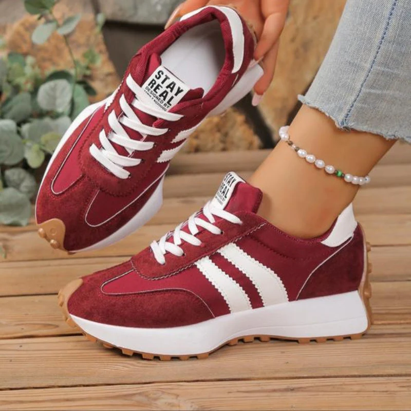 Reeve | Women's Retro Platform Sneakers Lace Up Chunky Sole - Image 4