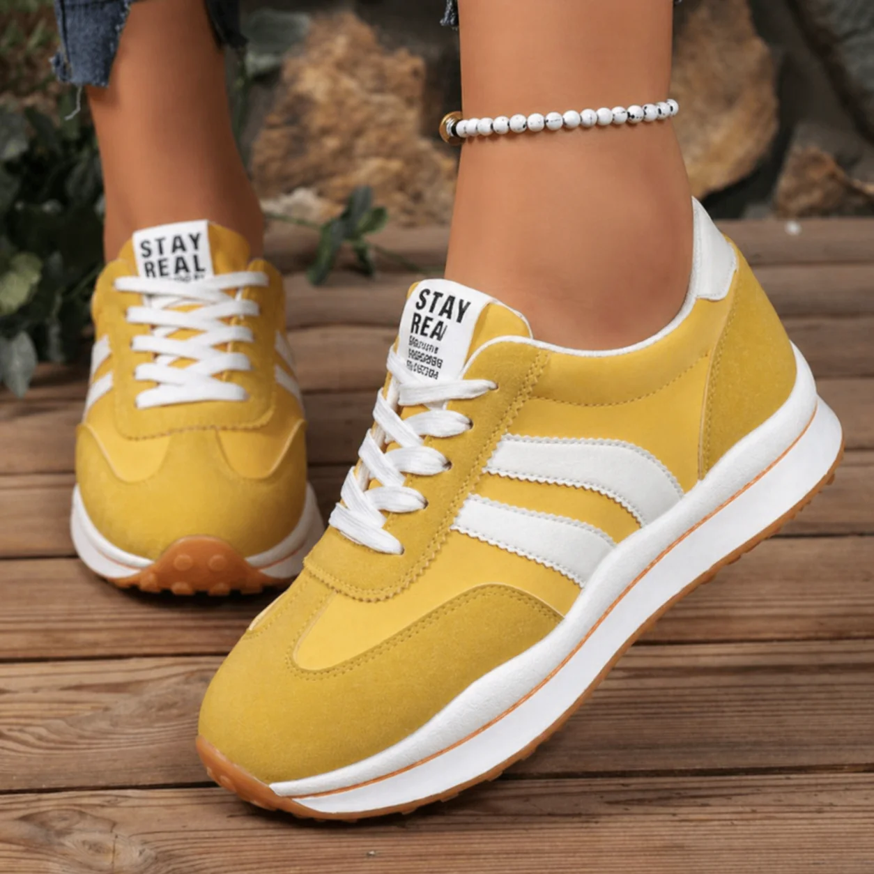 Reeve | Women's Retro Platform Sneakers Lace Up Chunky Sole - Image 6