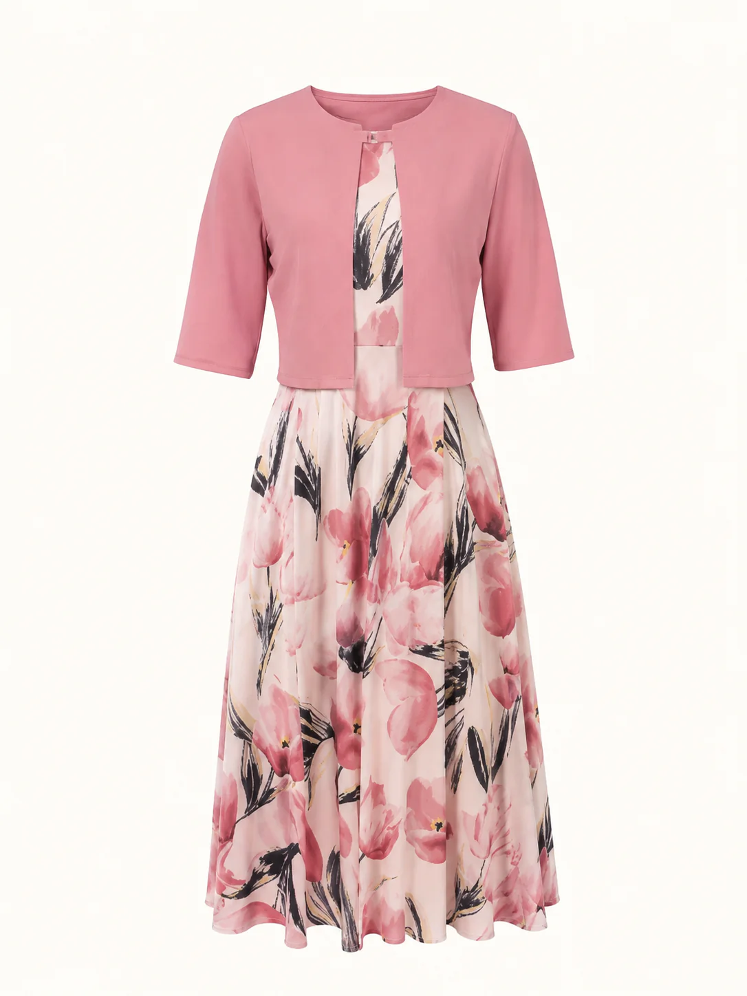 Rosalie | Women's Floral Maxi Dress Set with Jacket - Image 2
