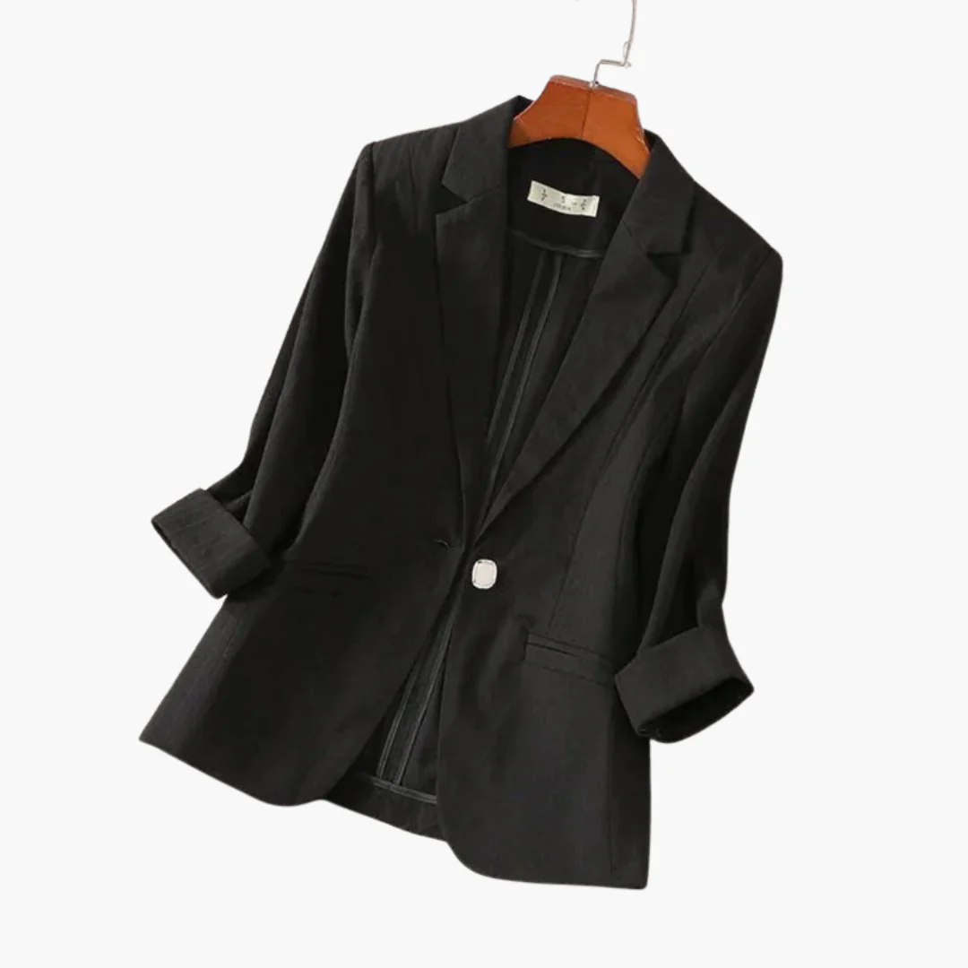Rosamund | Women's 3/4 Sleeve Pink Blazer - Image 4