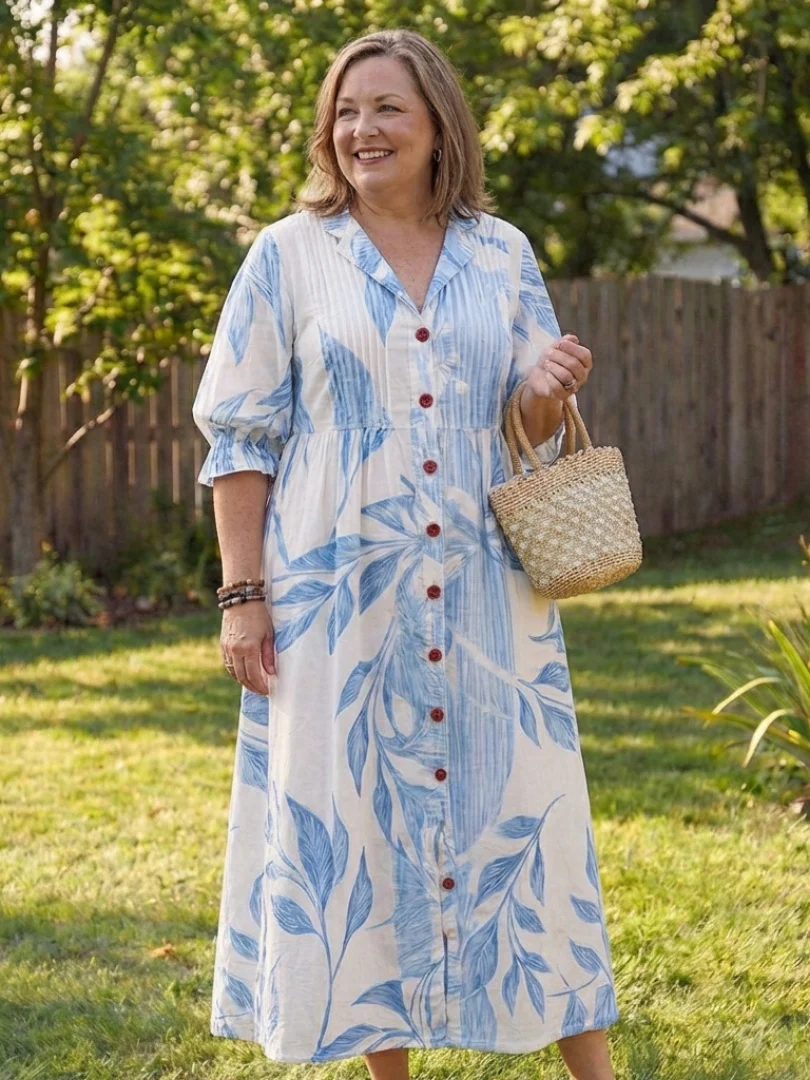 Roselyn | Women's Floral Button Front Maxi Dress - Image 6